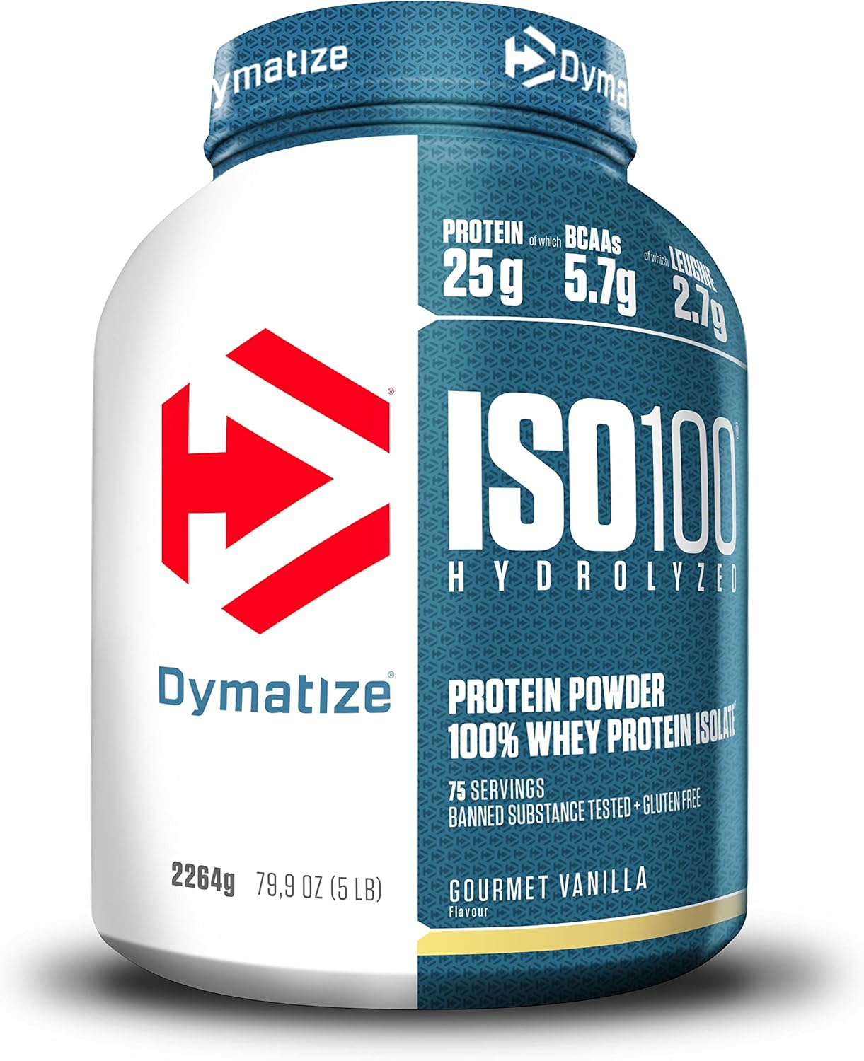 Dymatize ISO 100 Hydrolyzed Gourmet Vanilla 2264g - Whey Protein Hydrolysat + Isolat Powder